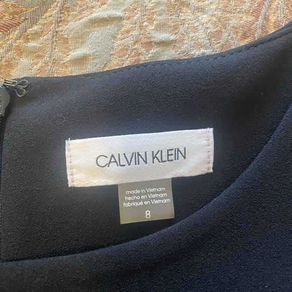 Calvin Klein Black Asymmetrical Ruched Sheath Dress - Picture 4 of 4